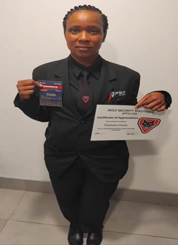 Wolf Group Security officer Thembakazi Dantile
