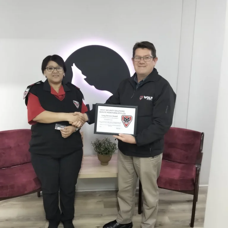 Elizabeth cox wolf security five year service award